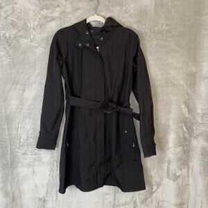 Patagonia Black Trench Coat with Hood
